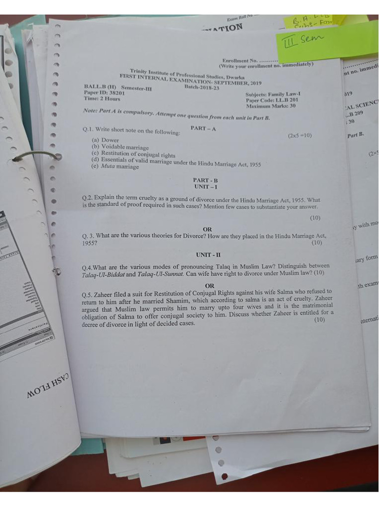 3rd Sem PYQs | PDF