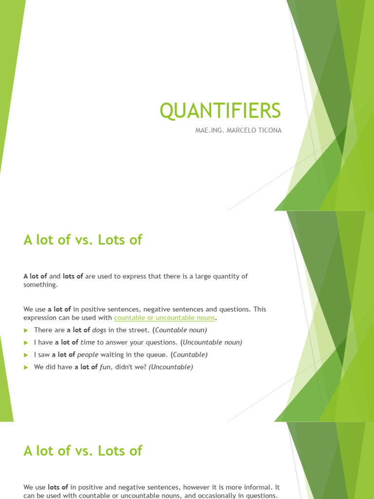 QUANTIFIERS | PDF
