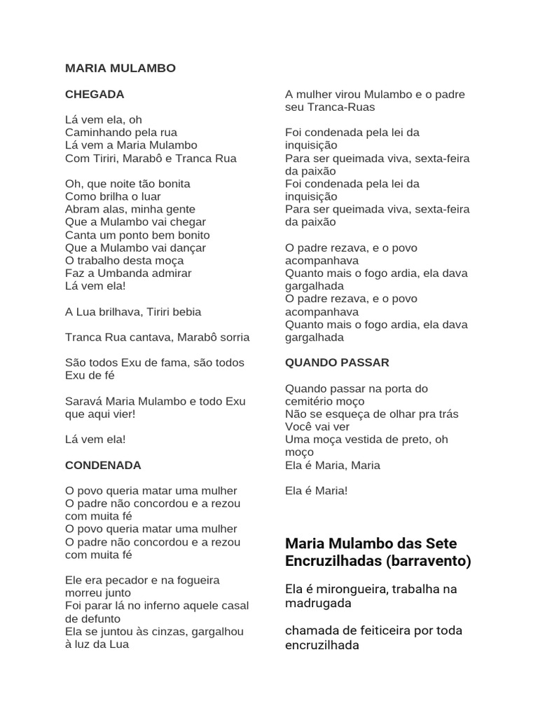 MULAMBO | PDF