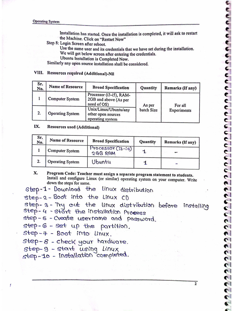OS Manual 1-3 Exp | PDF