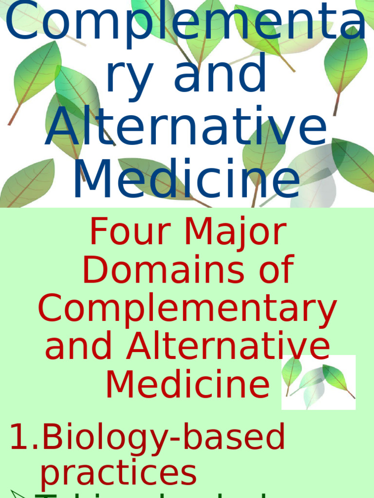 L3 Complementary and Alternative Medicine | PDF