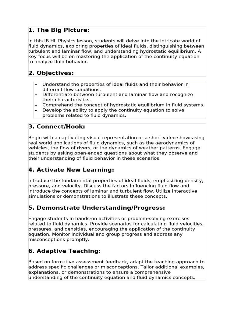 Fluid Flow And Continuity Equation Ib Hl Fluid Dynamics Pdf Fluid