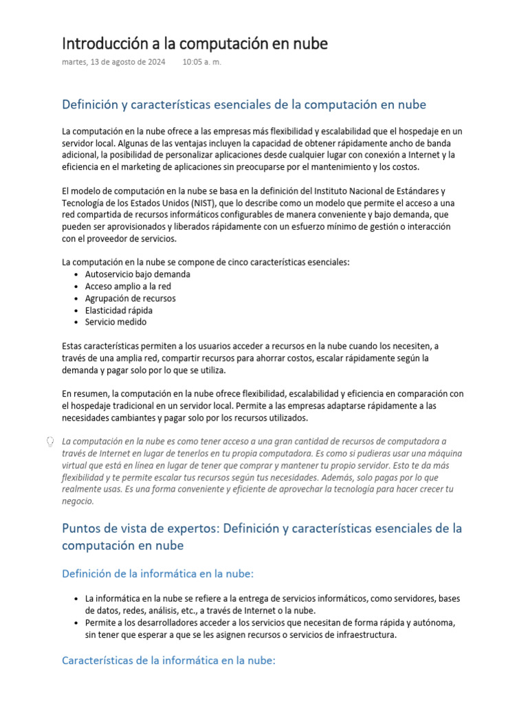 Introducción A La Computación en Nube | PDF