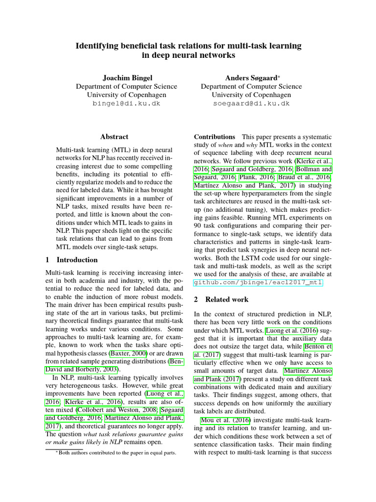 Identifying Beneficial Task Relations For Multi-Task Learning in Deep ...