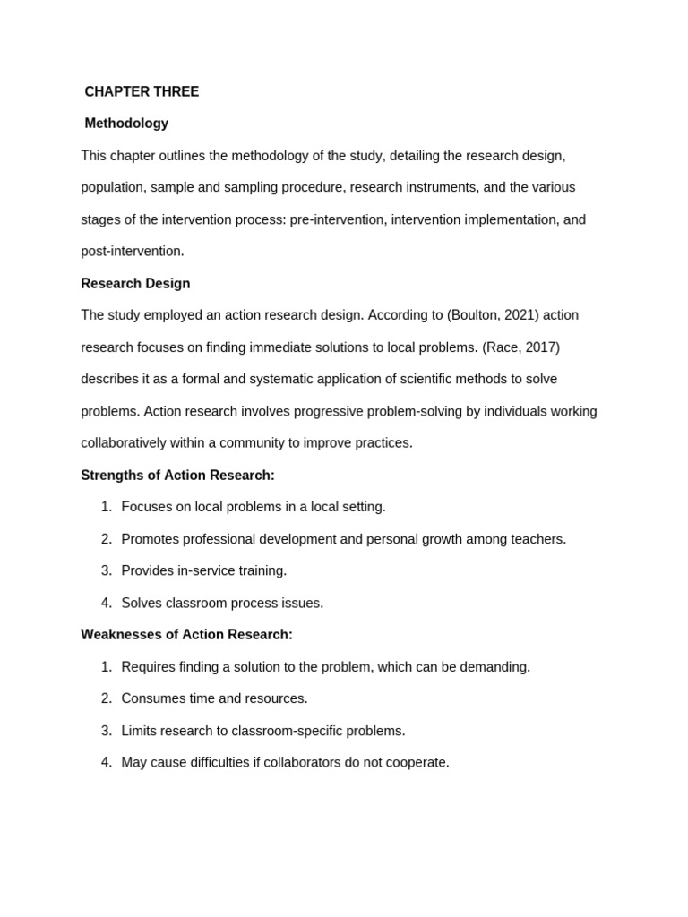 Chapter Three - Methodology (Nepui) | PDF | Data | Methodology