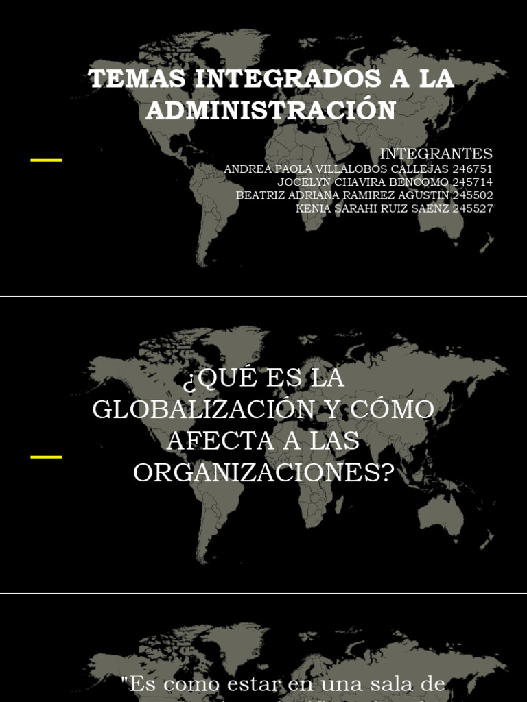 Impacto de la Globalización en Organizaciones | PDF | Business ...