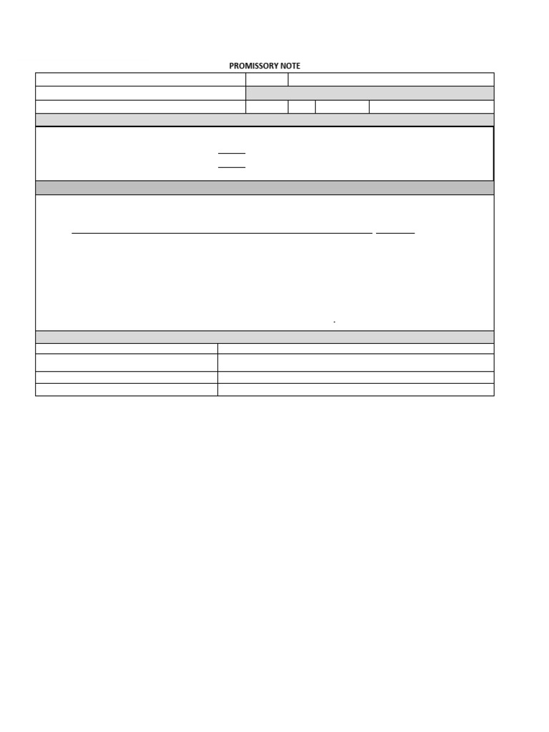 Promise To Pay Form | PDF