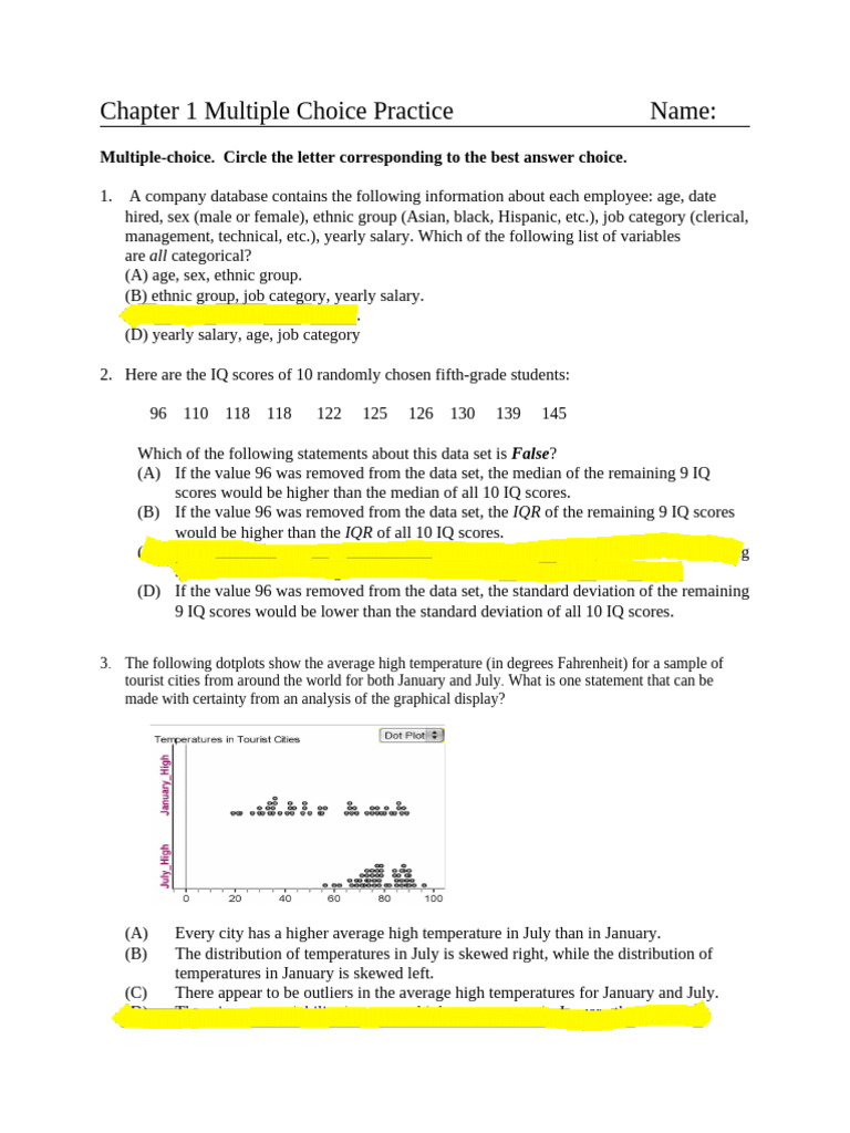 Chapter 1 Practice Test Key Pdf