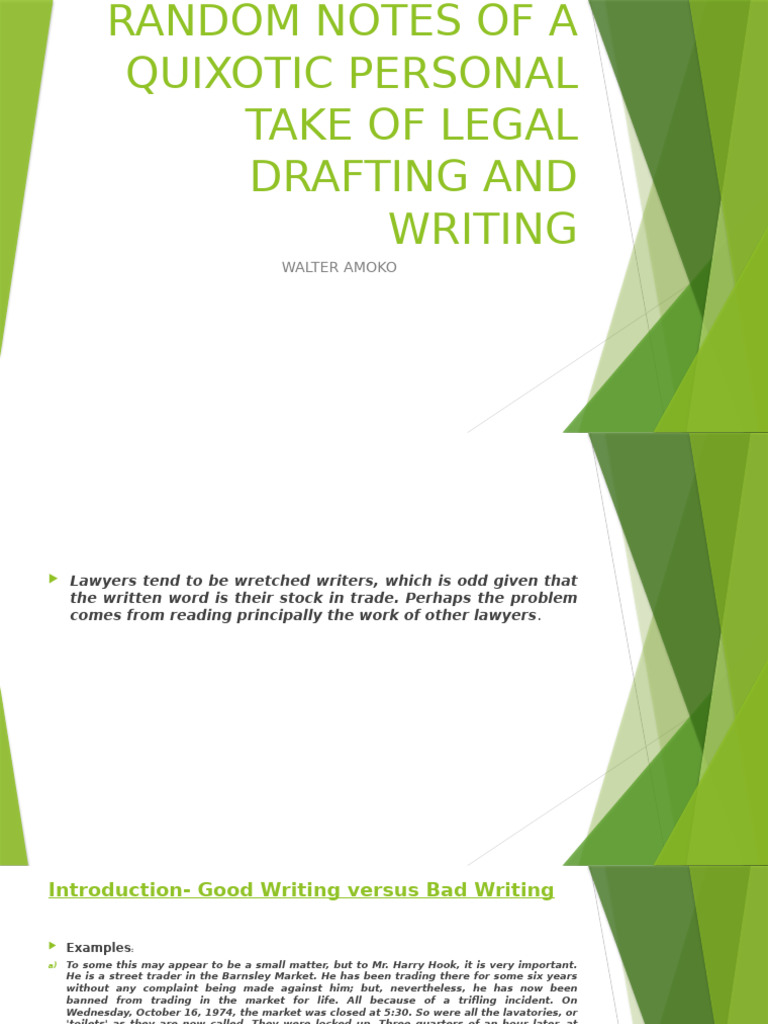 Legal Writing Examples Pdf