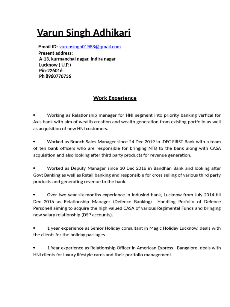 Varun Resume | PDF