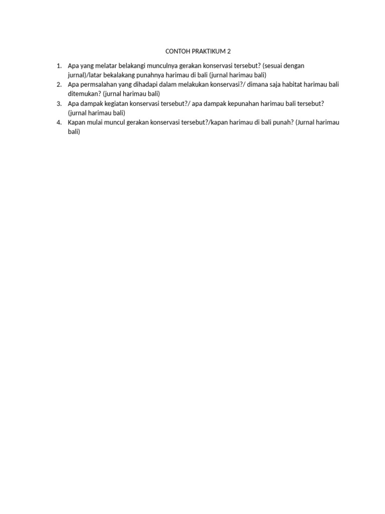 Contoh Praktikum 2 | PDF