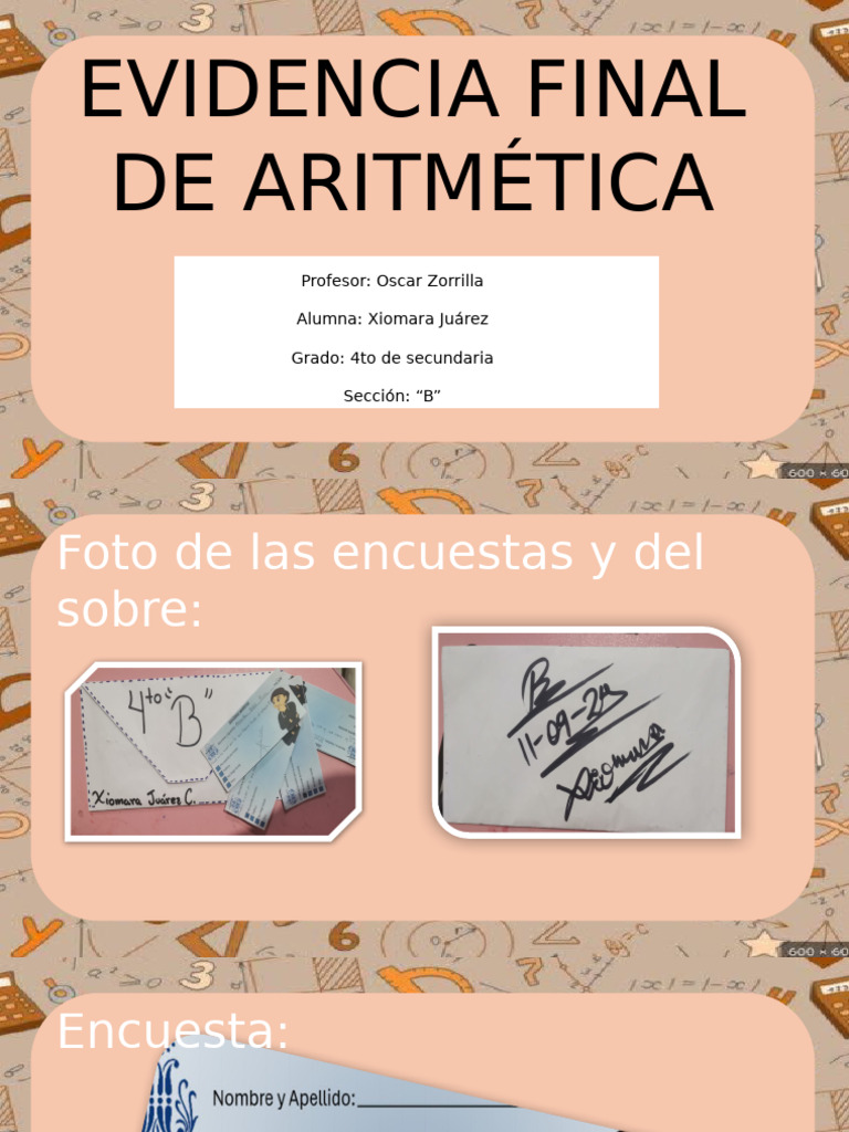 Evidencia Final Aritmética | PDF