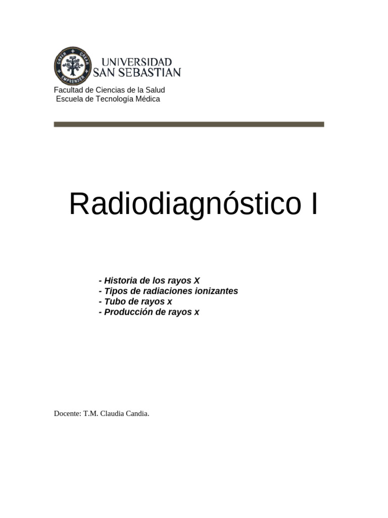 1 Tubo de RX | PDF | Rayo X | Radiación