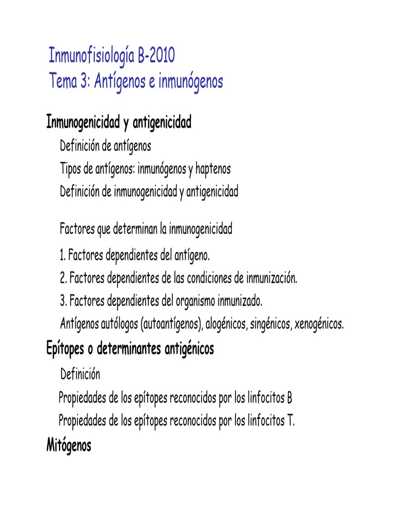 Diferencias entre antígenos e inmunógenos | PDF | Antígeno | Linfocitos