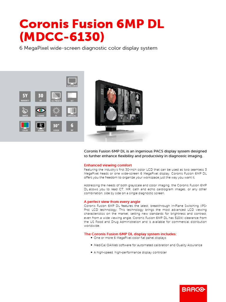 Barco MDCC 6130 | PDF