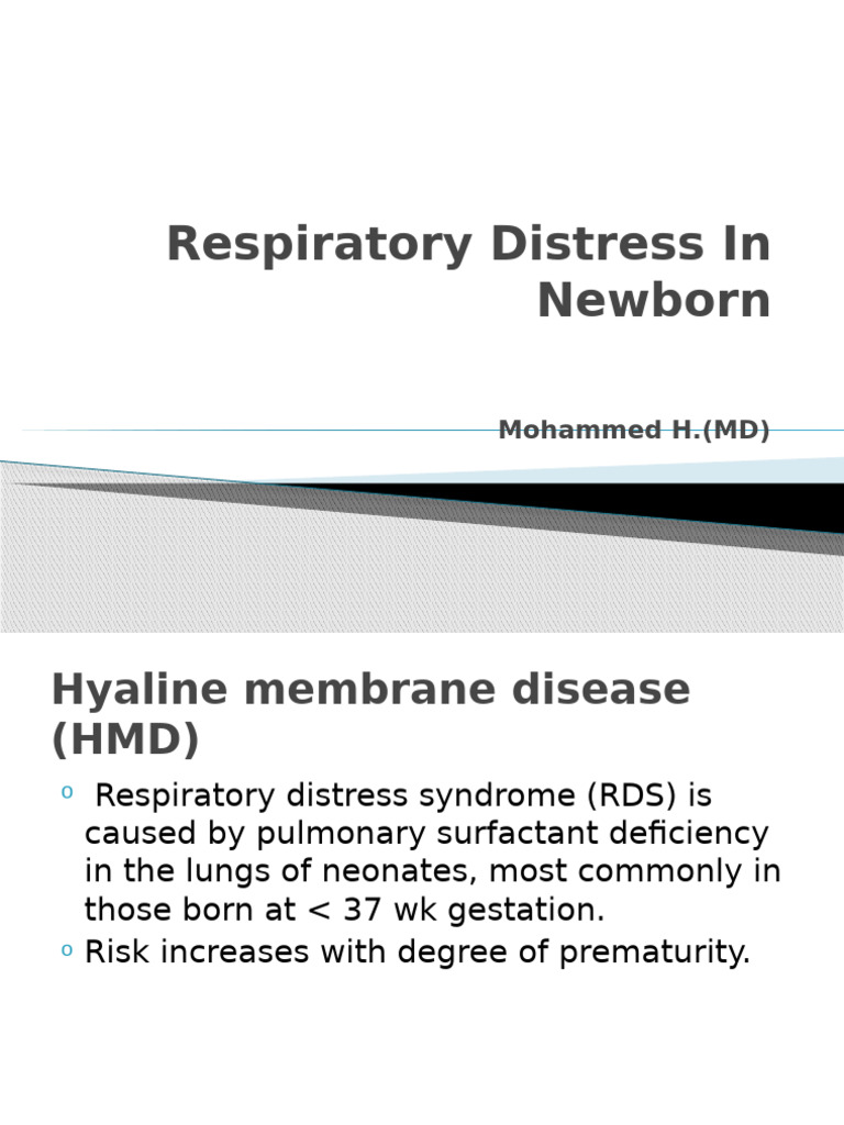 Neonatal Respiratory Distress M | PDF