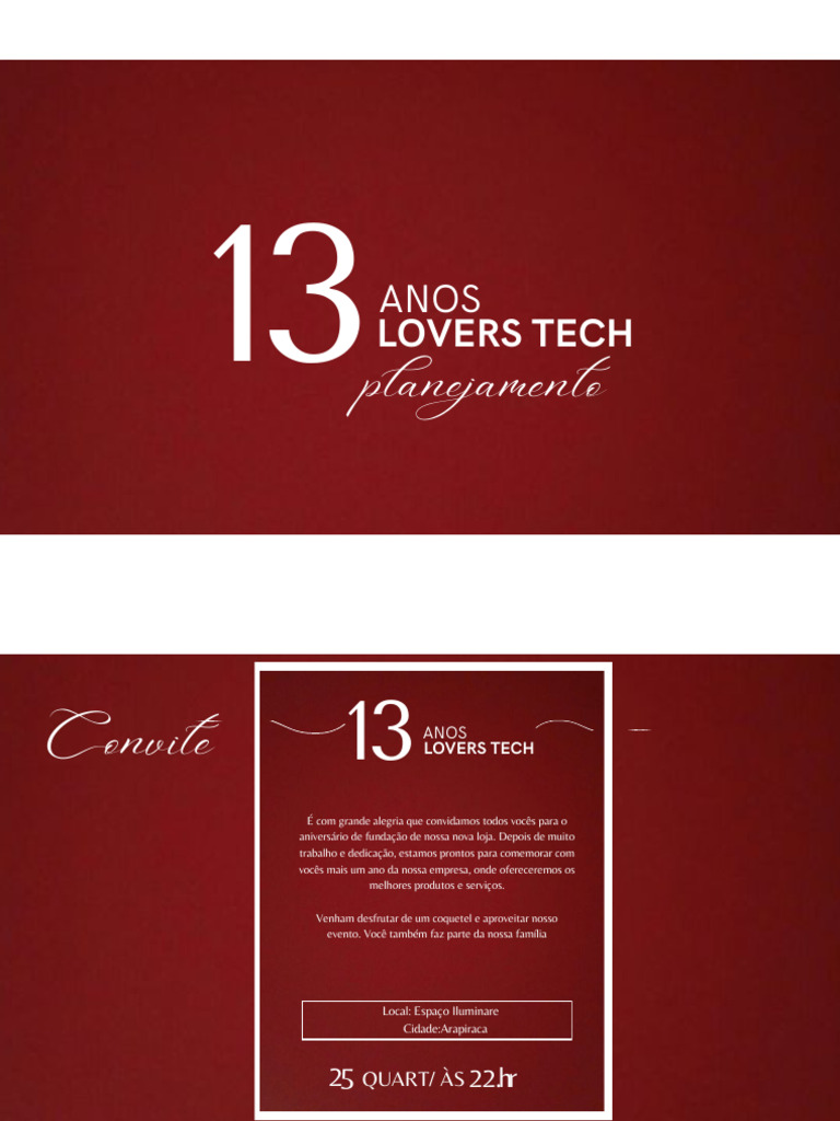 Curated visual reference: Picture Idea: Lovers Tech Planejamento