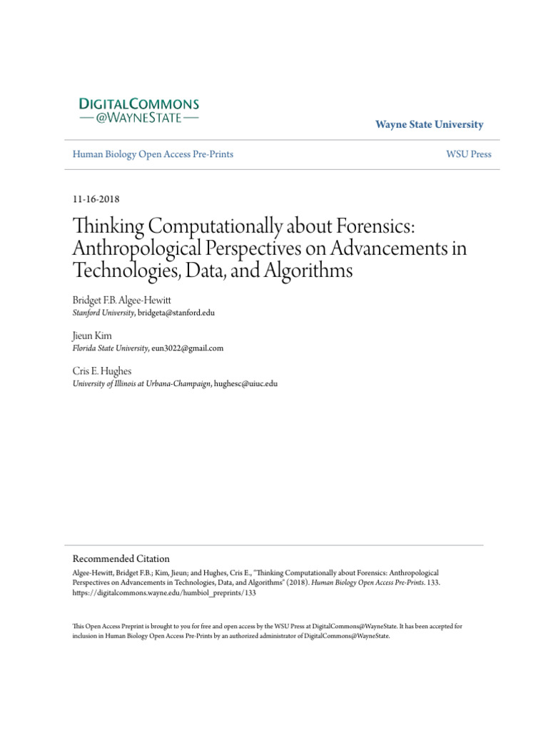 Hughes Et Al. - 2018 - Thinking Computationally About Forensics ...