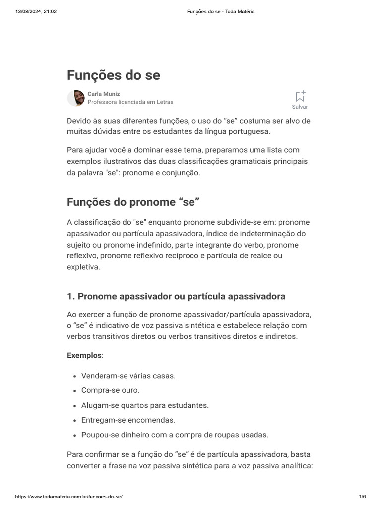 Funções Do Se - Toda Matéria | PDF