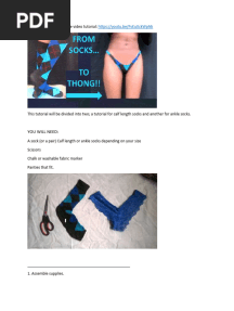 DIY Thong From Socks NO SEW Tutorial PDF