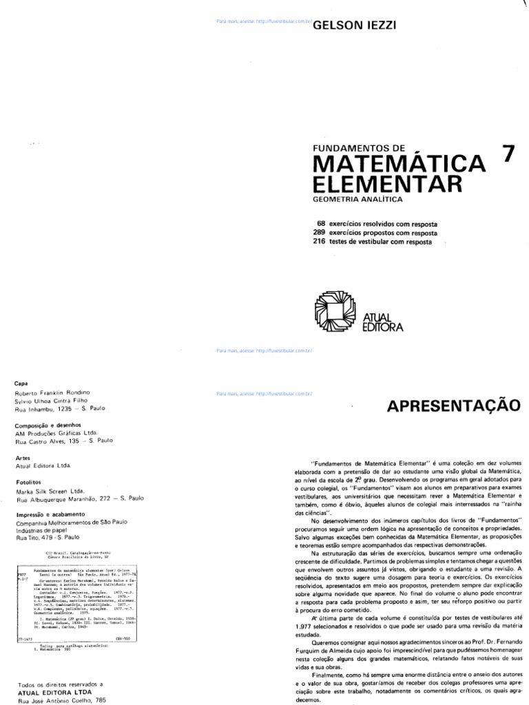 Fundamentos De Matematica Elementar Volu Pdf