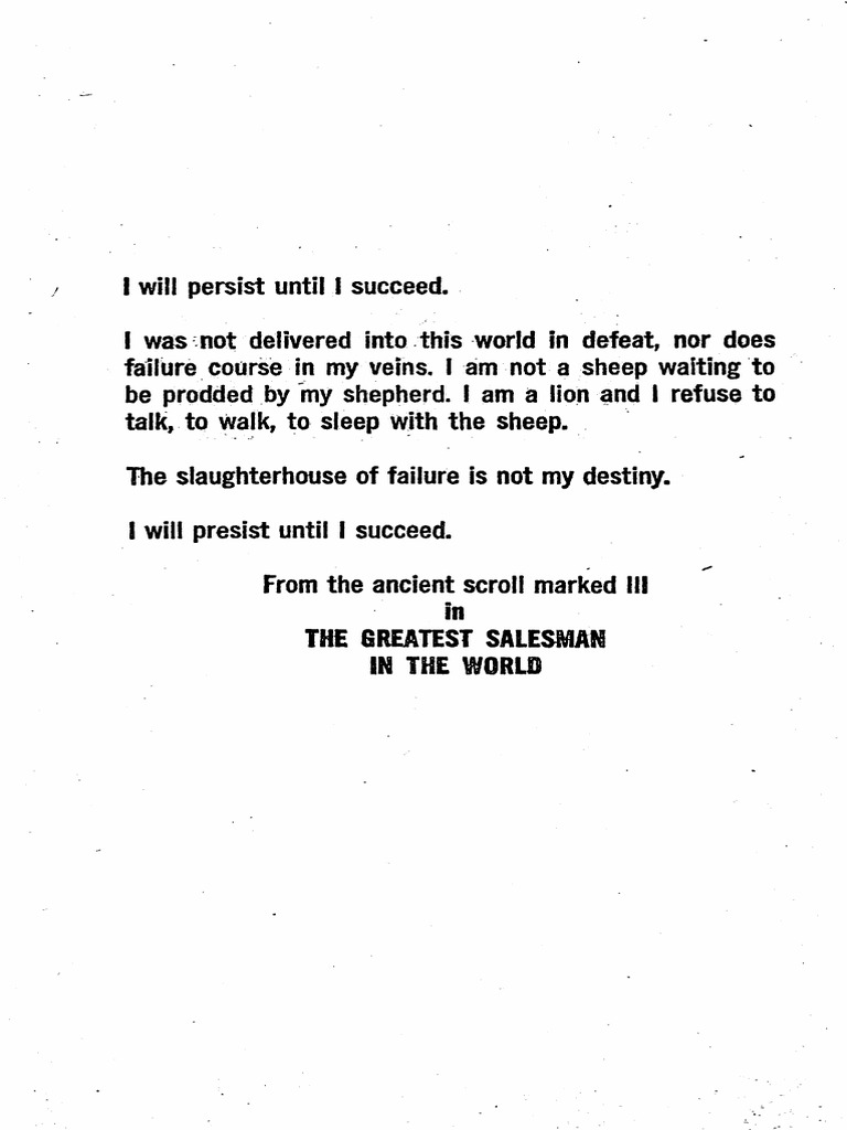 Greatest Salesman In The World Pdf