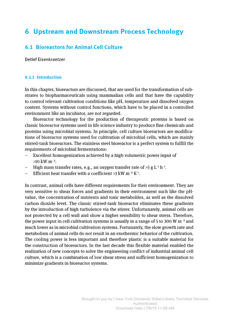 61 Bioreactors For Animal Cell Culture Pdf