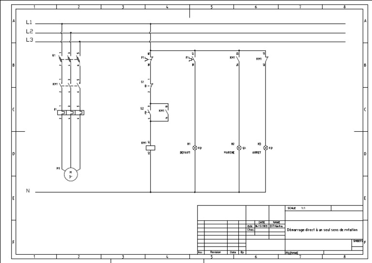 Demarrage Direct Un Sens de Rotation | PDF