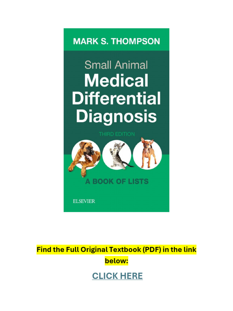 Small Animal Medical Differential Diagnosis A Book of Lists
