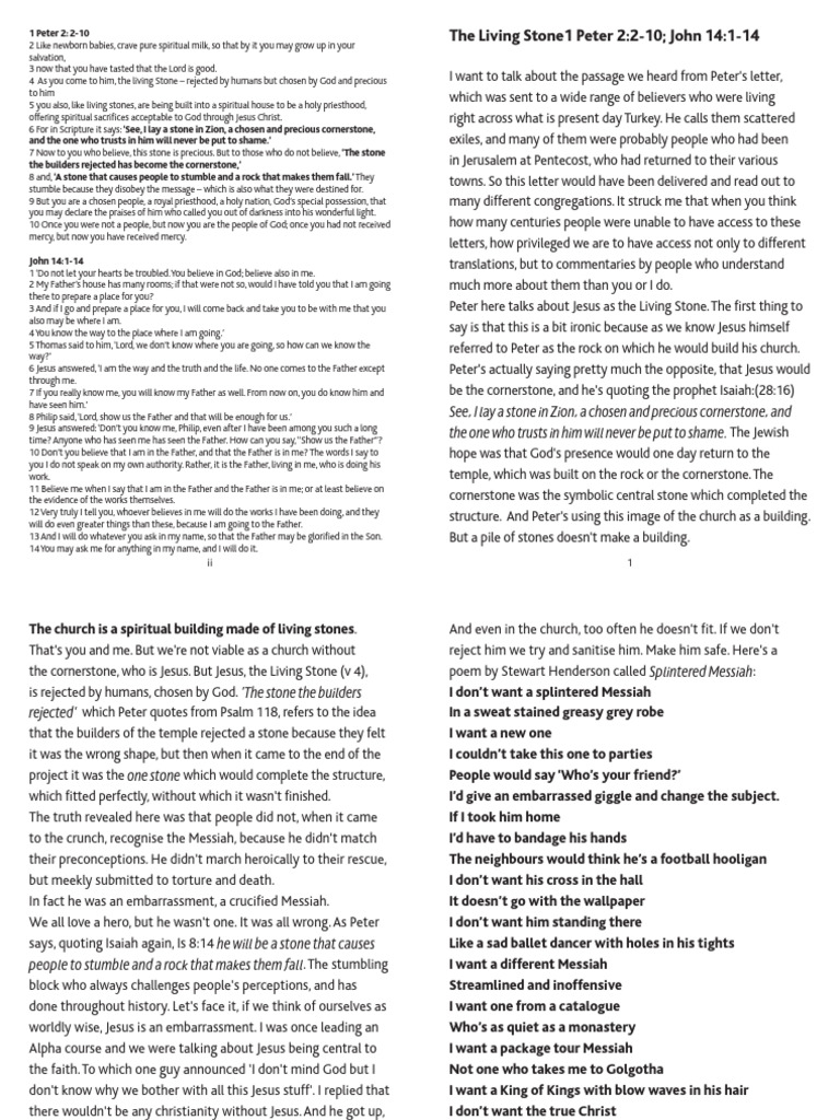 The living stone 1 peter 22 10 john 141 14 10 5 20 pdf