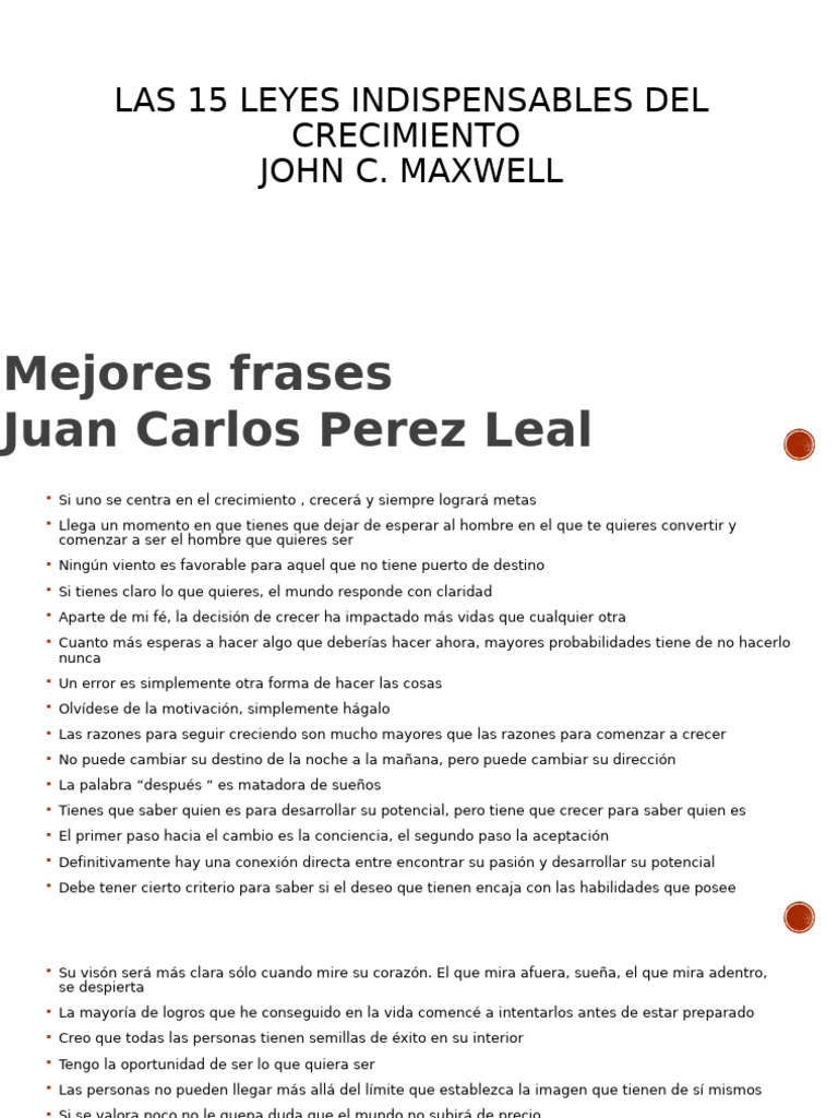 Frases Clave para el Crecimiento Personal | PDF | Experiencia ...