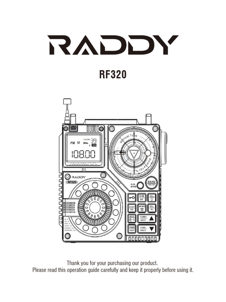 Raddy RF320 User Manual en 20230417 | PDF