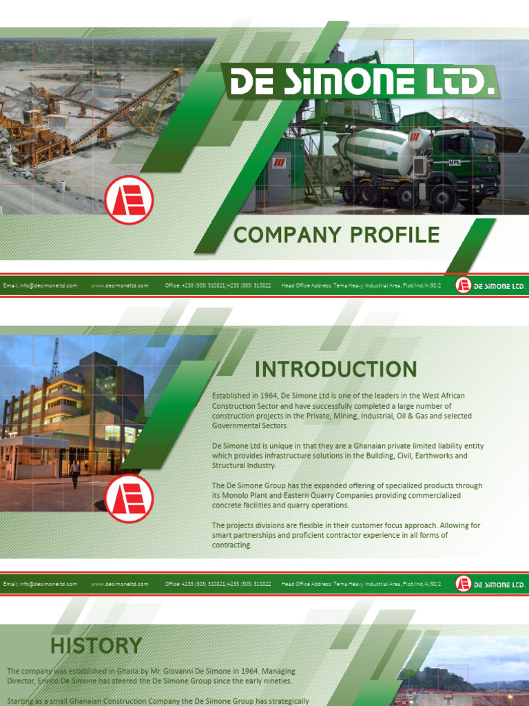 De Simone Ltd: West African Construction Leader | PDF | Concrete | Business