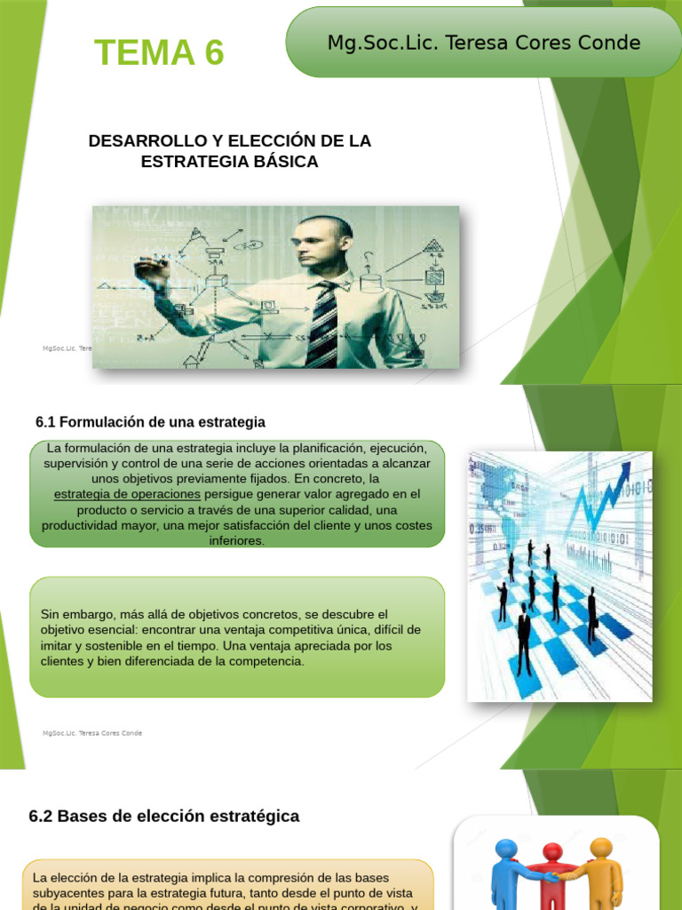 Tema 6. Desarrollo y Elección de La Estrategia Básica | PDF