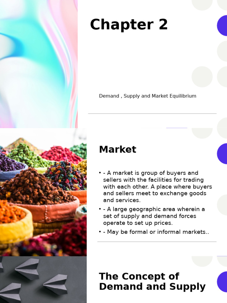 CHAPTER 2 Demand Supply and Market Equilibrium Group 4 BSBA FM 2B IN ...