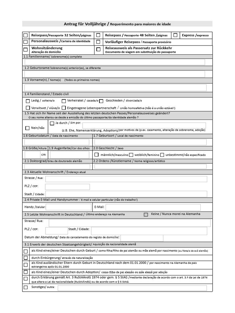 Passport Form | PDF