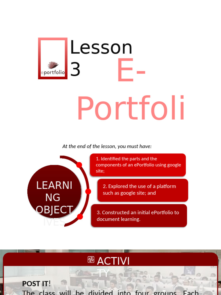 Creating Your E-Portfolio with Google Sites | PDF | Websites | Career ...