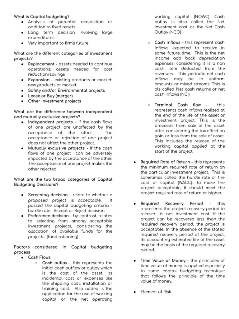 Capital Budgeting | PDF