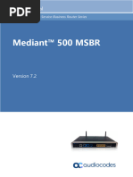 Mediant 500 MSBR Sip Users Manual Ver 72 | PDF