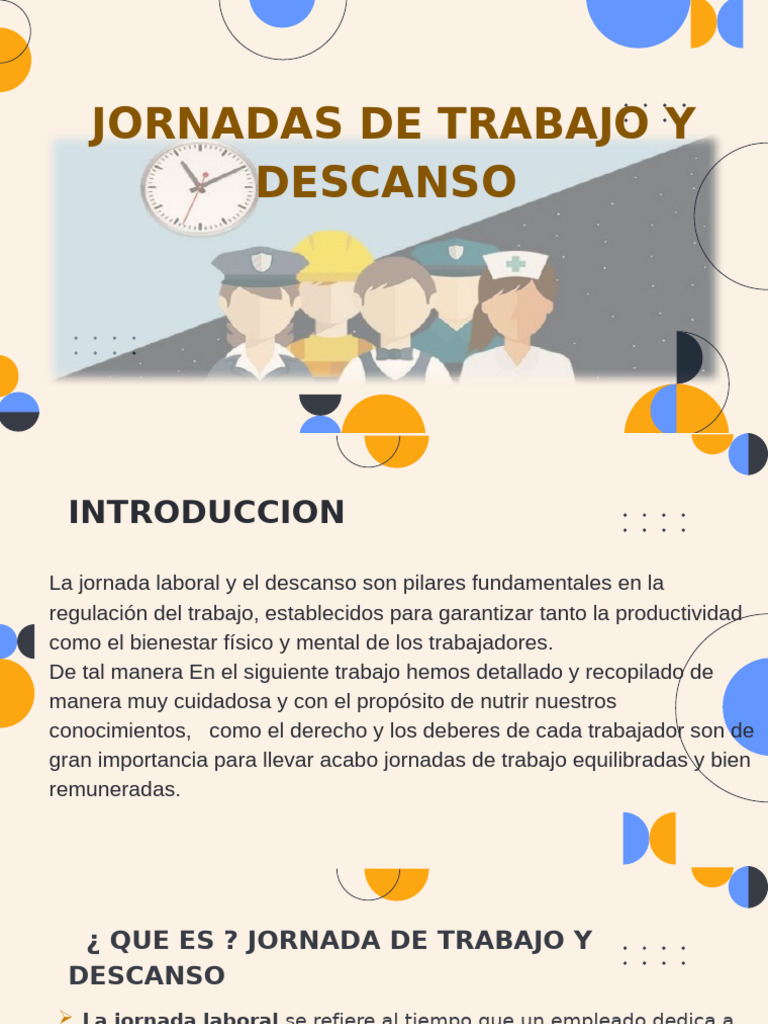 Jornada de Trabajo y Descanso | PDF | Derecho laboral | Tiempo de trabajo