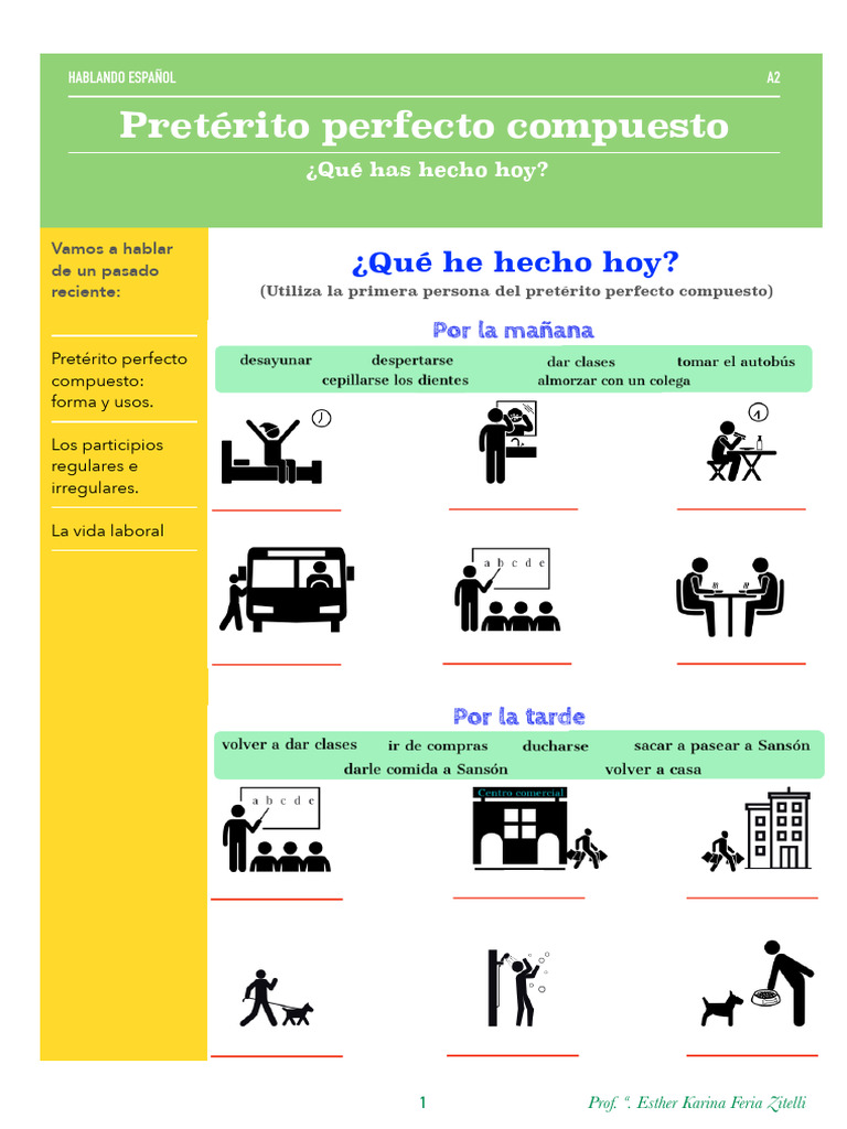 Tarea Pretérito Perfecto Compuesto | PDF