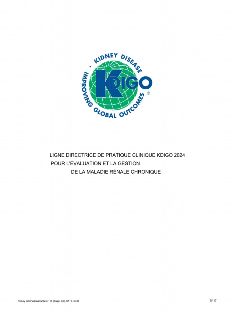 KDIGO 2024 Clinical Practice Guideline For The Eva 1 | PDF