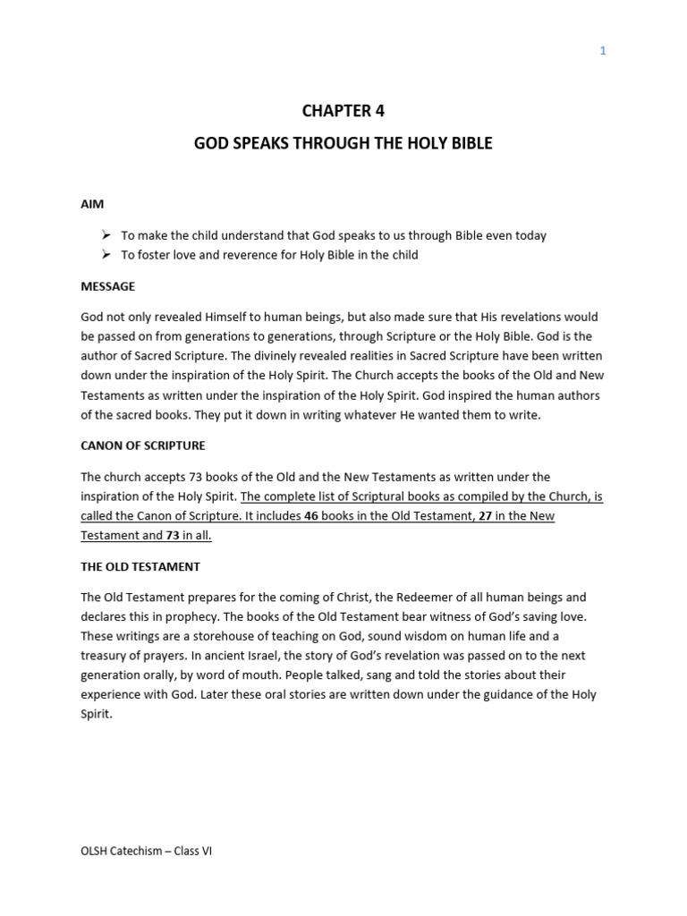 Ch3 God Speaks Through The Bible Pdf