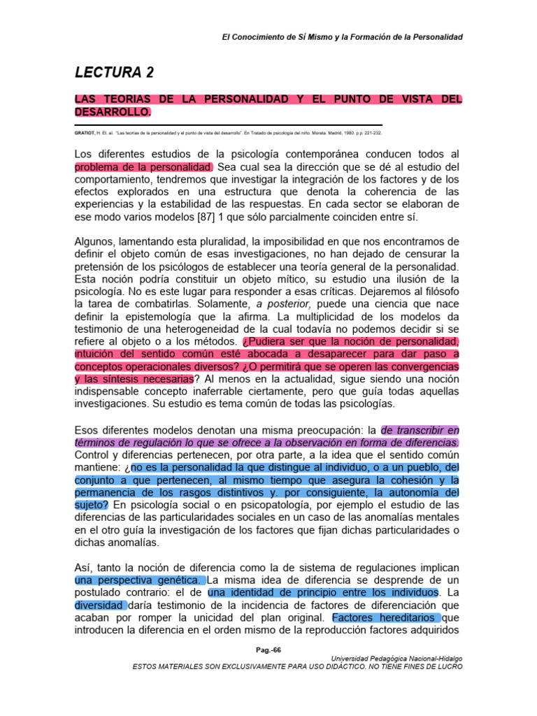 07 El Conocimiento de Si Mismo y La Formacion de La Personalidad 66 77 ...