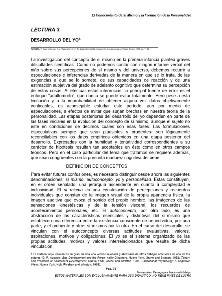 07 El Conocimiento de Si Mismo y La Formacion de La Personalidad 78 121 ...