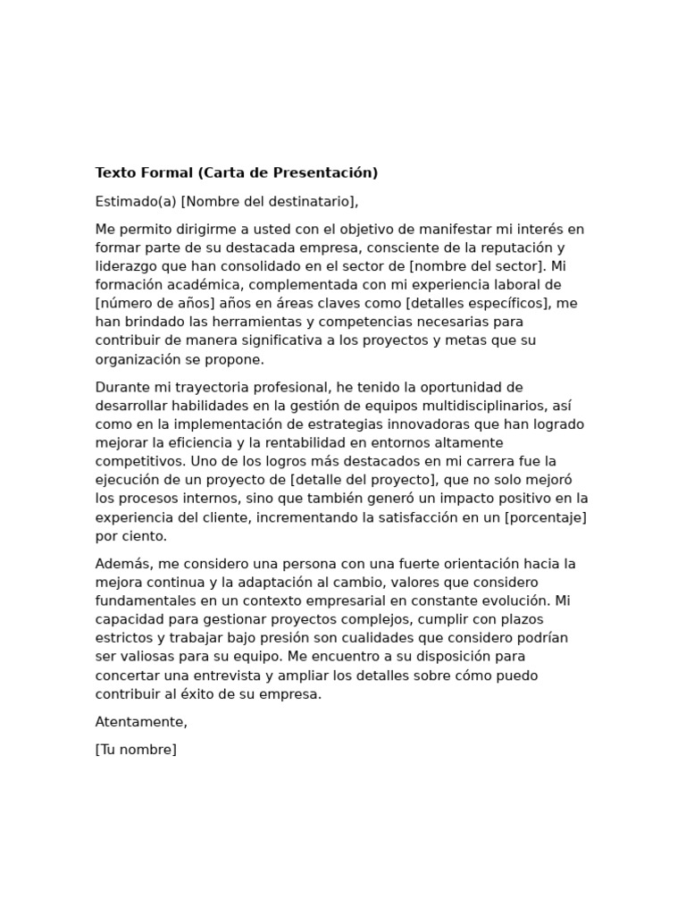 Texto Formal | PDF