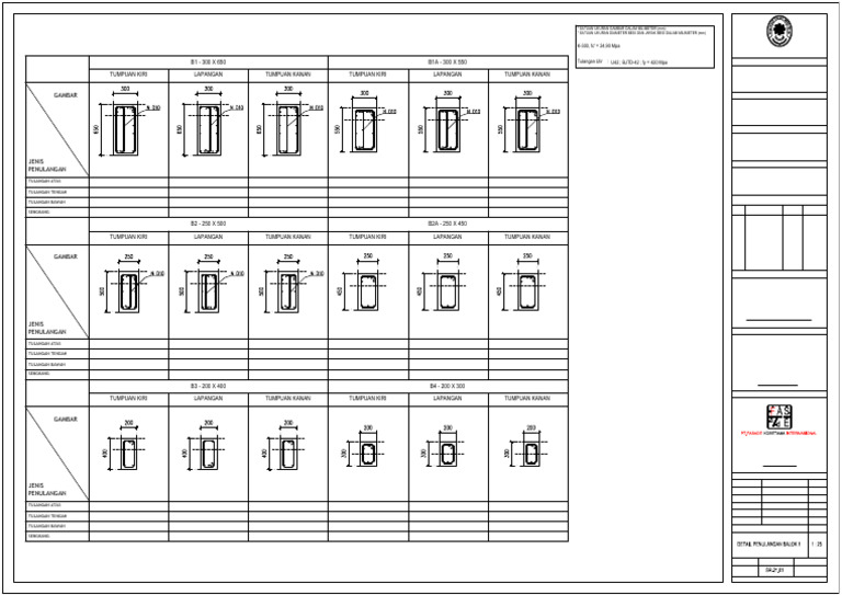 Detail Balok Ekisting | PDF