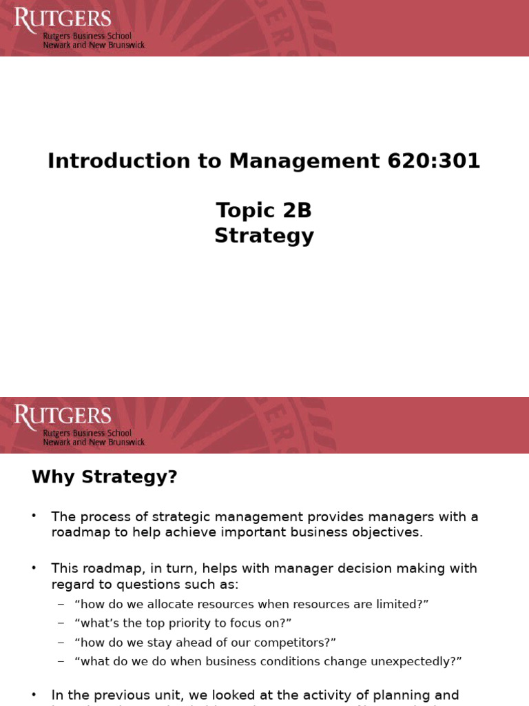 Topic 2B Strategy | PDF