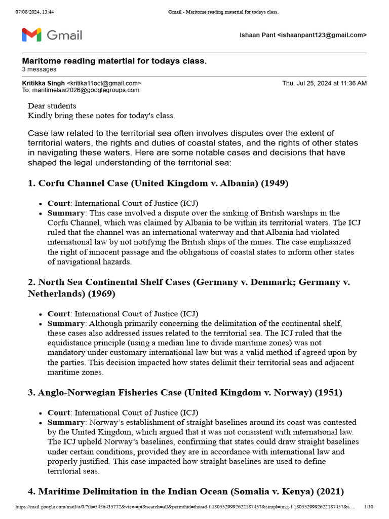 Gmail - Maritime Reading Material For Todays Class | PDF