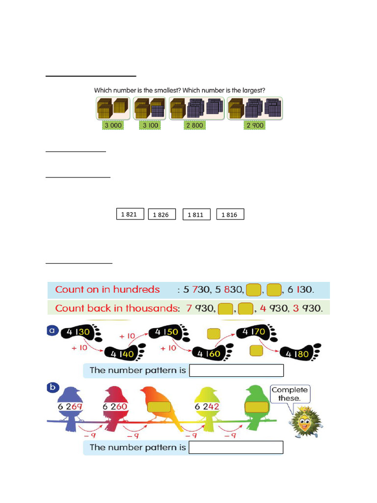 Number Pattern Inquiry Worksheet Pupil PDF